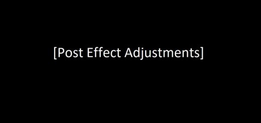 Post Effect Adjustments