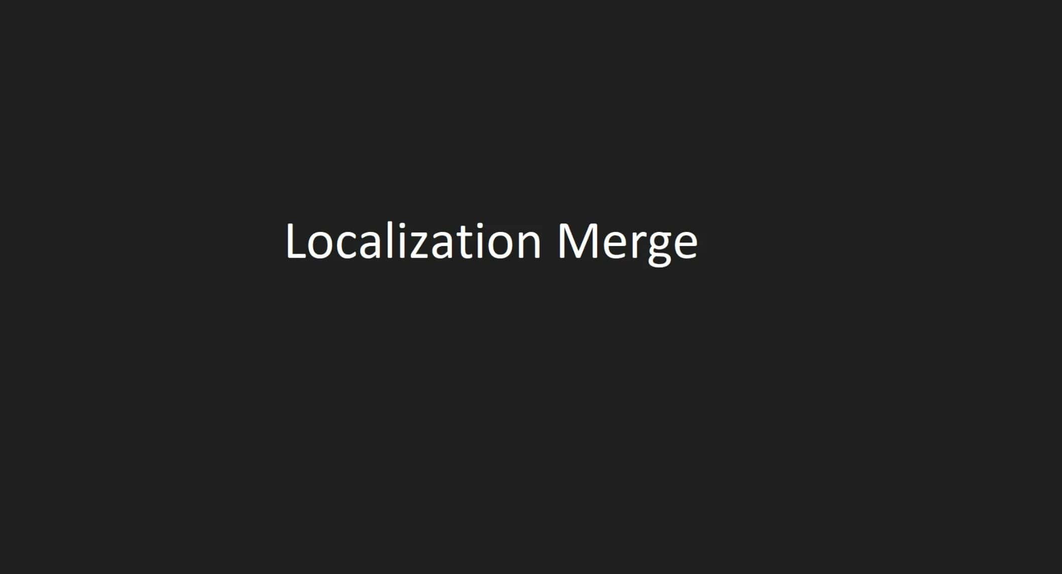 Merged Localization